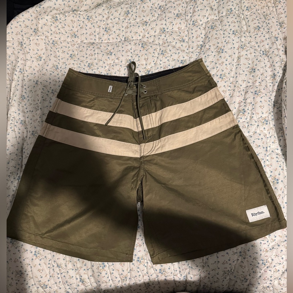 Rhythm. Khaki and Cream Men's Board Shorts